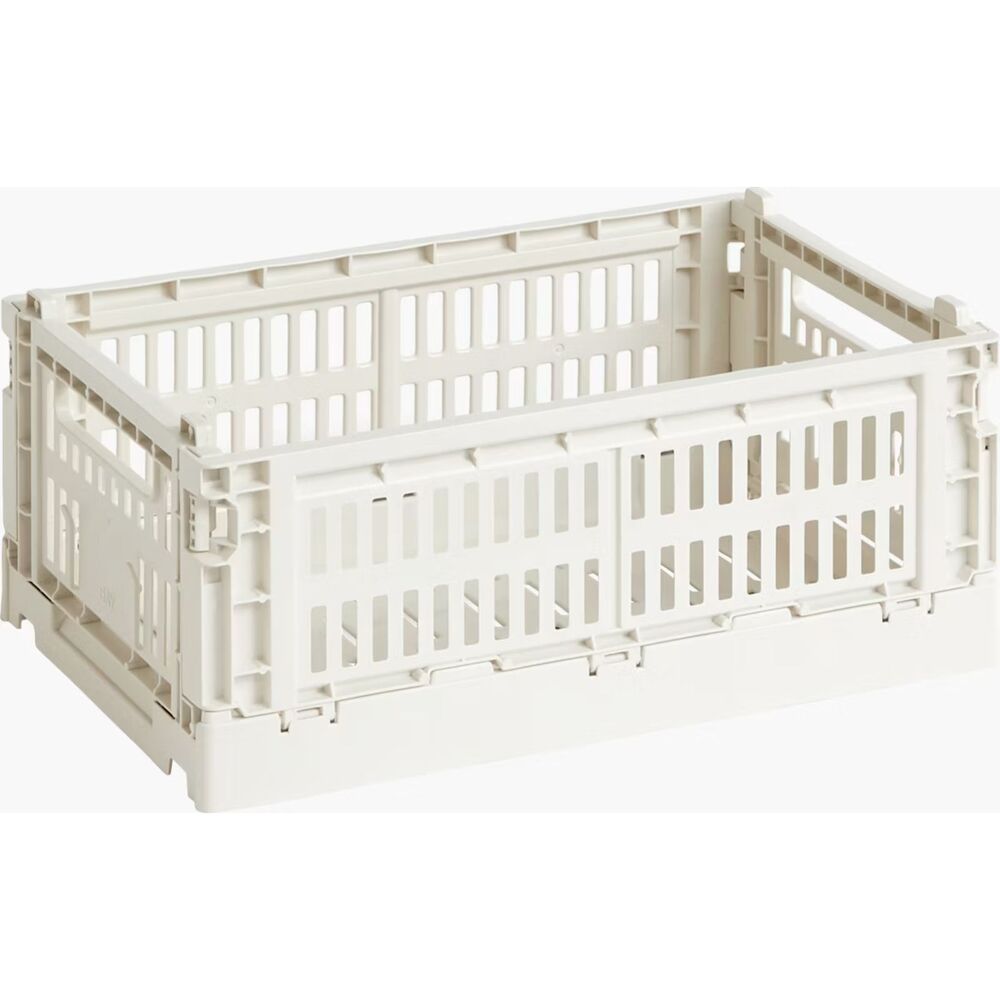 HAY Off White Small Recycled Polypropylene Stackable Colour Crate